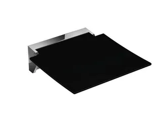 HEWI Klappsitz 350, B:350, T:373, Konsole chrom, Sitzf. farbig anthrazitgr – Bild 3