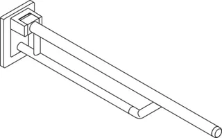 HEWI SK-Griff Duo, L:850mm, Kst., reinweiß, Oberholm farbig anthrazitgrau – Bild 4