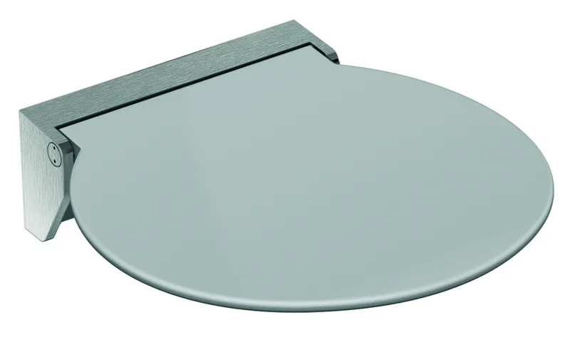 HEWI Klappsitz R 380, B:380,T:407, schliff, Sitzf. farb. anthrazitgrau