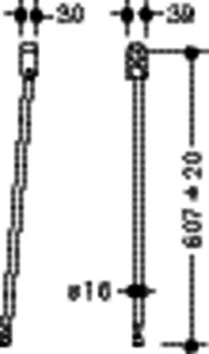 HEWI Bodenstütze f.SK-Griffe 805.50., L:607mm, Edst., Anb. farbig anthrazitgr – Bild 5