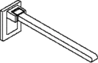 HEWI SK-Griff Mono, mobil, L:600, Vierkant B:40mm H:30mm, verchromt – Bild 5