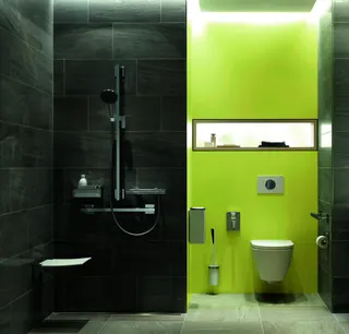 HEWI Stützklappgriff Duo, mobil, L:700, Vierkant B:40mm H:30mm, verchromt – Bild 3