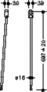 HEWI Bodenstütze f.SK-Griffe 805.50., L:697mm, Edst., Anb. farbig anthrazitgr – Bild 5
