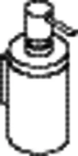 HEWI Seifenspender m. Halter Sys 162, Halter edst. Becher Kst. reinweiß – Bild 3