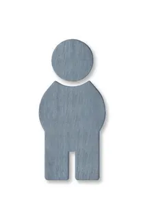 HEWI Symbol Mann, Edelstahl matt schliff, selbstkl. – Bild 2