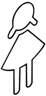 HEWI Symbol Frau, Edelstahl matt schliff, selbstkl. – Bild 4