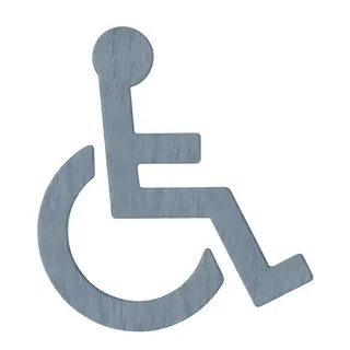 HEWI Symbol Barrierefrei, Edelstahl matt schliff, selbstkl. – Bild 2