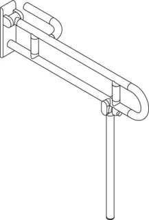 HEWI SK-Griff drehb Ser 801, L:850, links, m. Bod-St., Stützlast 300 kg signalweiß – Bild 4
