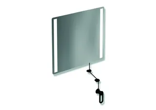 HEWI Kippspiegel LED basic, B:600mm H:540mm tiefschwarz