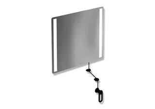 HEWI Kippspiegel LED basic, B:600mm H:540mm tiefschwarz – Bild 2