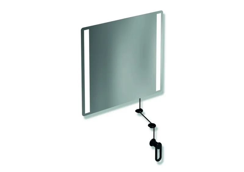 HEWI Kippspiegel LED basic, B:600mm H:540mm anthrazitgrau