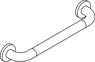 HEWI Haltegriff Ser 801 d:33, AM:400mm, BM211.2, Alu.-Kern reinweiß – Bild 5