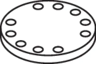 HEWI Dichtronde für 900,801,805C, Set 10 Stahlrosette, Lochbild 10 Bohrungen – Bild 4