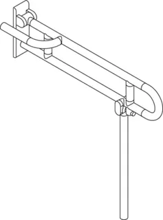 HEWI SK-Griff drehb Ser 801, L:850, rechts, m. Bod-St., Stützlast 300 kg signalweiß – Bild 4
