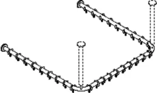HEWI VH-Stange Ser 801,d:33, U-Form, Sonderanf. reinweiß – Bild 3
