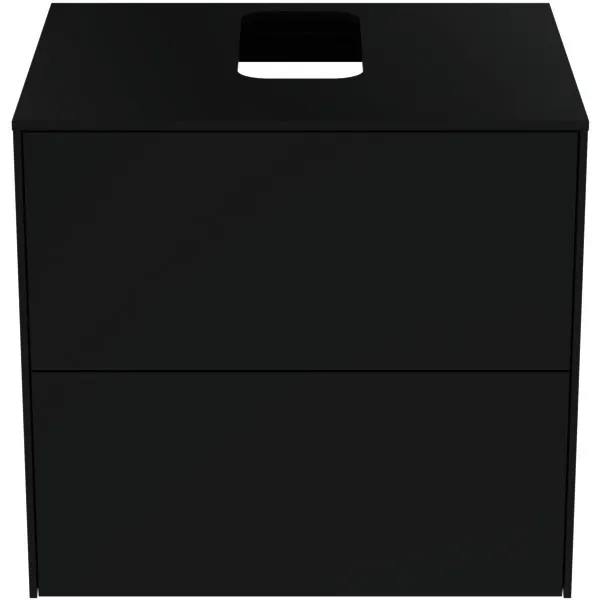 Ideal Standard Waschtisch-Unterschrank Conca, 2 Auszüge, m.mi.Ausschnitt, 602x505x550mm,Anthrazit
