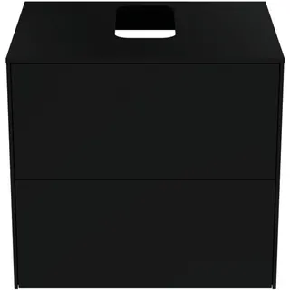 Ideal Standard Waschtisch-Unterschrank Conca, 2 Auszüge, m.mi.Ausschnitt, 602x505x550mm,Anthrazit