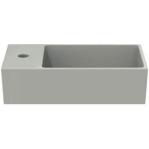IS Handwaschbecken Extra, 1 Hl., m.Ül., Ablg.li.,450x250x150mm,geschliffen, Weiß