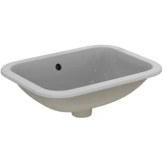 Ideal Standard Einbauwaschtisch Connect, rechteckig, ohne Hahnloch, mit Überlauf, 500x380x175mm, Weiß