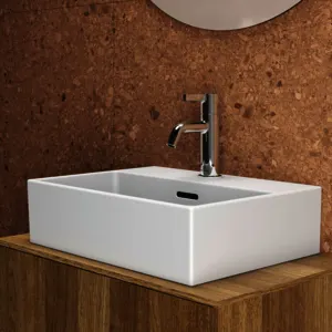 Ideal Standard Handwaschbecken Extra, 1 Hahnloch, mit Überlauf, 450x350x150mm, Weiß mit IdealPlus – Bild 5