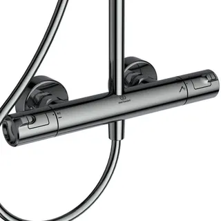 Ideal Standard Duschsystem Ceratherm T50 m.Brausethermostat Schlauch 1750mm Chrom – Bild 4