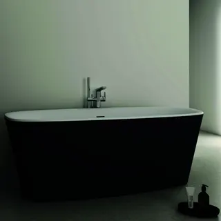 Ideal Standard freistehende Duo-Badewanne DEA m.Ablauf, 170x75x47/61cm, Schwarz Matt – Bild 4