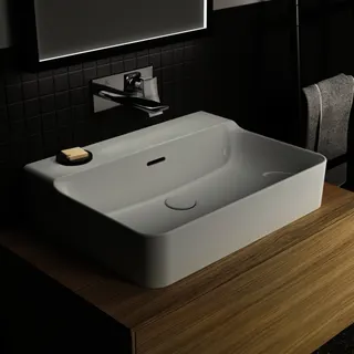 Ideal Standard Waschtisch Conca, ohne Hahnloch, mit Überlauf, 600x450x165mm, Weiß – Bild 5
