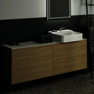 Ideal Standard Waschtisch-Unterschrank Conca, 2 Auszüge, o.Platte, 1585x373x540mm, Eiche hell – Bild 3