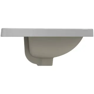 Ideal Standard Einbauwaschtisch Connect, oval, 1 Hahnloch, mit Überlauf, 550x430x175mm, Weiß – Bild 3