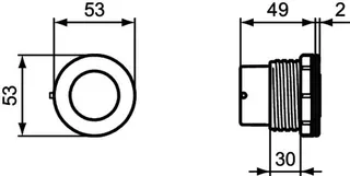 Ideal Standard Betätigungsplatte XS P1 Septa Pro, pneumatische Auslösung, Chrom – Bild 3