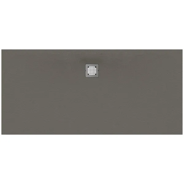 Ideal Standard Rechteck-BRW Ultra Flat S,Abl.mittig, 1700x800x30mm, Quarzgrau