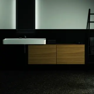 Ideal Standard Waschtisch-Unterschrank Conca, 2 Auszüge, o.Ausschnitt, 1587x373x550mm, Eiche hell – Bild 3