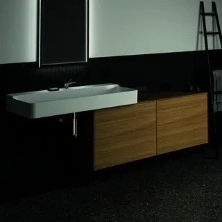 Ideal Standard Waschtisch-Unterschrank Conca, 2 Auszüge, o.Ausschnitt, 1587x373x550mm, Eiche hell – Bild 5
