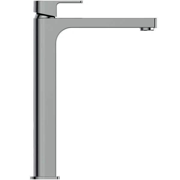 Ideal Standard Waschtisch-Armatur Edge, m.verl. Sockel, 5 l/min., o.Ablgarn., Ausld.165mm, Chrom