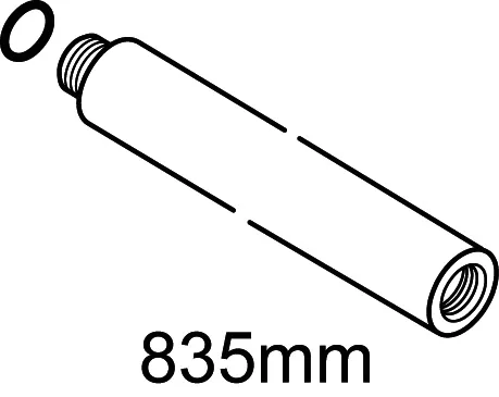 Ideal Standard Brausestange, d:25, Abstand L=835mm, Chrom