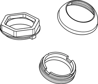 Ideal Standard Abdeckkappe m. Gewindering+Schlüssel, Chrom
