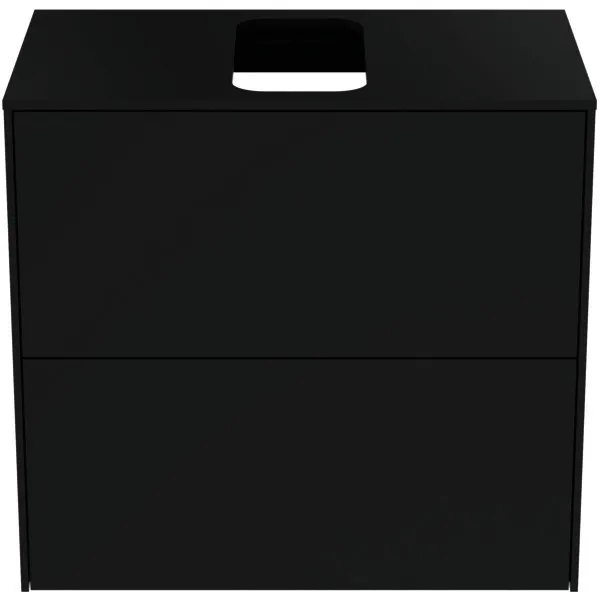 Ideal Standard Waschtisch-Unterschrank Conca, 2 Auszüge, m.mi.Ausschnitt, 602x373x550mm,Anthrazit