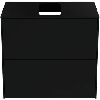 Ideal Standard Waschtisch-Unterschrank Conca, 2 Auszüge, m.mi.Ausschnitt, 602x373x550mm,Anthrazit
