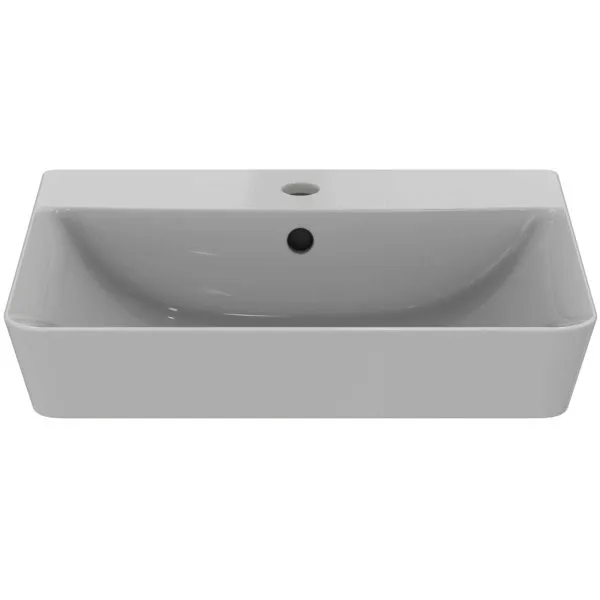 Ideal Standard Halbeinbauwaschtisch Connect Air, 1 Hahnloch, mit Überlauf, 500x440x160mm, Weiß