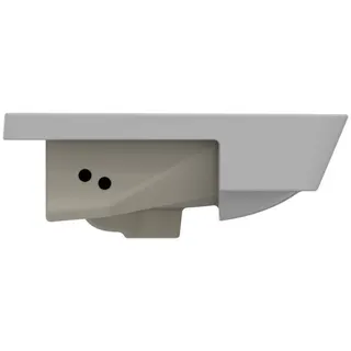 Ideal Standard Halbeinbauwaschtisch Connect Air, 1 Hahnloch, mit Überlauf, 500x440x160mm, Weiß – Bild 2