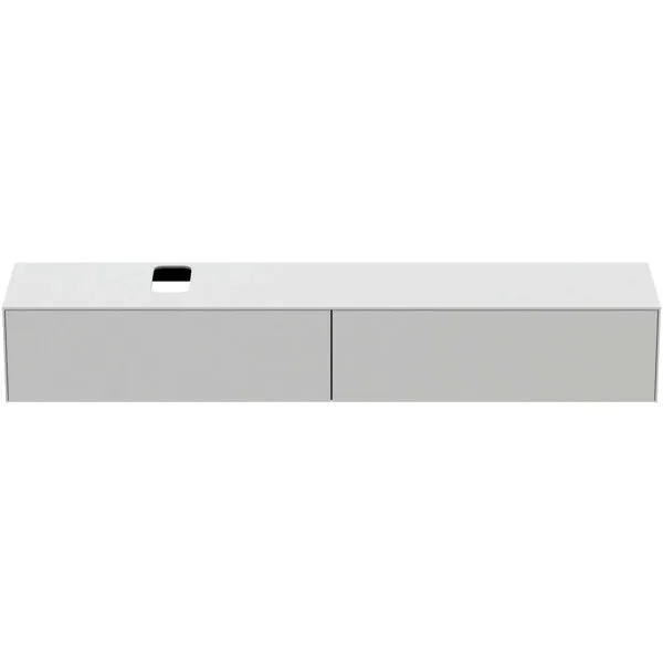 Ideal Standard Waschtisch-Unterschrank Conca, 2 Auszüge, m.Ausschnitt, 2387x505x370mm, Weiß