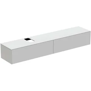 Ideal Standard Waschtisch-Unterschrank Conca, 2 Auszüge, m.Ausschnitt, 2387x505x370mm, Weiß – Bild 2