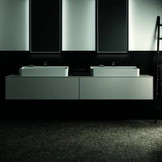 Ideal Standard Waschtisch-Unterschrank Conca, 2 Auszüge, m.Ausschnitt, 2387x505x370mm, Weiß – Bild 4