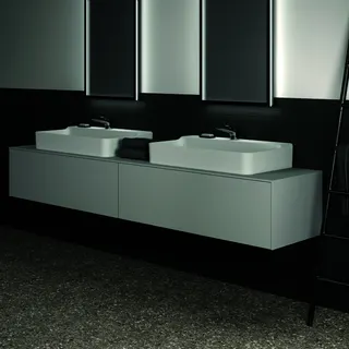 Ideal Standard Waschtisch-Unterschrank Conca, 2 Auszüge, m.Ausschnitt, 2387x505x370mm, Weiß – Bild 5