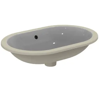 Ideal Standard Unterbauwaschtisch Connect, oval, ohne Hahnloch, mit Überlauf, 620x410x175mm, Weiß