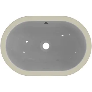Ideal Standard Unterbauwaschtisch Connect, oval, ohne Hahnloch, mit Überlauf, 620x410x175mm, Weiß – Bild 2