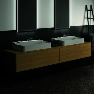 Ideal Standard Waschtisch-Unterschrank Conca, 2 Auszüge, m.Ausschnitt, 2387x505x370mm, Eiche hell – Bild 5