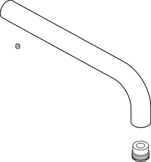 IS Auslauf Simply U, d:19mm, 196mm, Chrom
