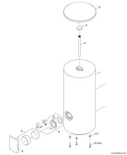BOSCH bodensteh. Systemspeicher STORA W 400-5 KP 1 B, 1835x670, 390 L, silber – Bild 2