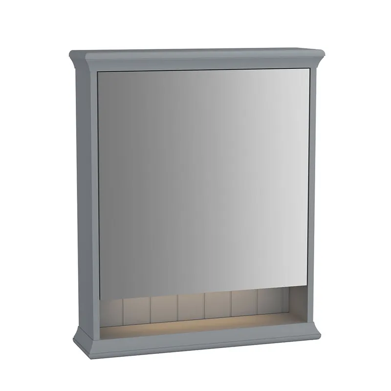 VitrA LED-Spiegelschrank Valarte 630 mm 1 Tür Anschlag links Grau Matt